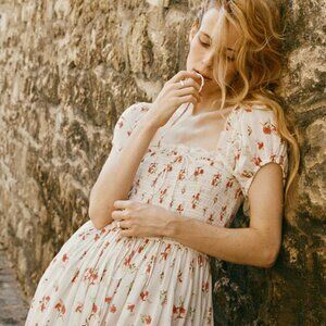 Doen Stanza Cotton Floral Dress in Sweet Abelia